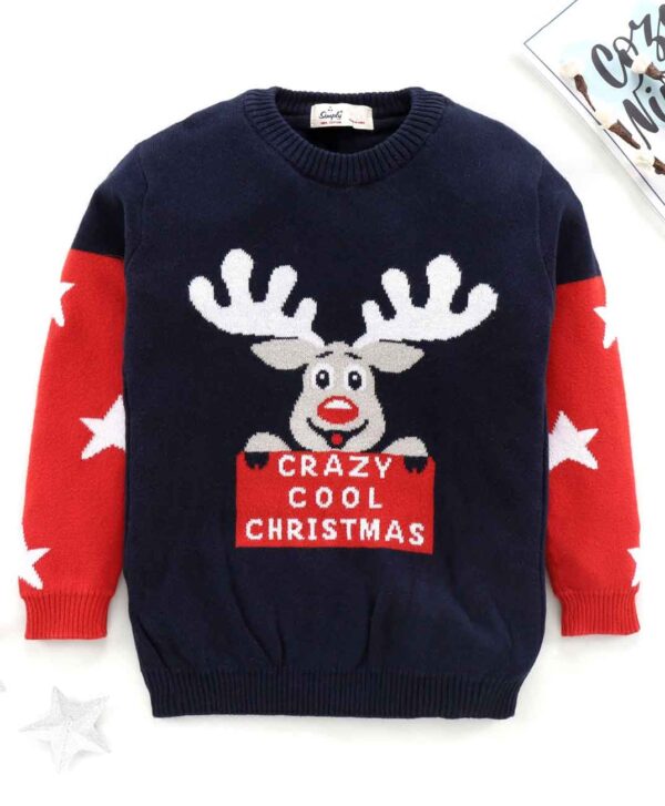 Full Sleeves Sweater Reindeer Design
