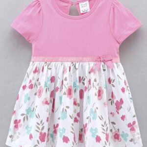 Half Sleeves Flora Print Frock