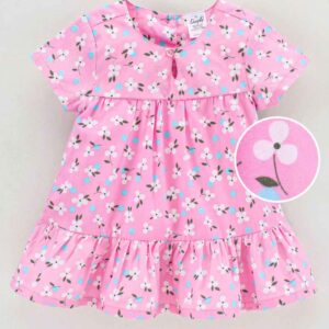 Half Sleeves Frock Floral Print