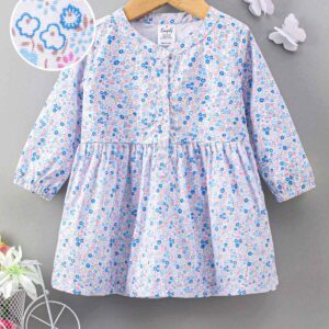 Full Sleeves Frock with Floral Print