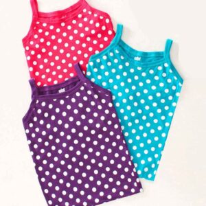 Singlet Polka Dot Slips Pack of 3 - Multicolour