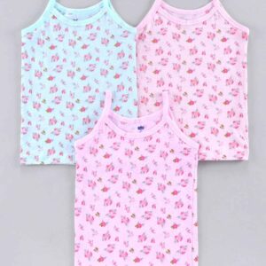 Printed Sleeveless Slips Pack of 3 - Multicolor