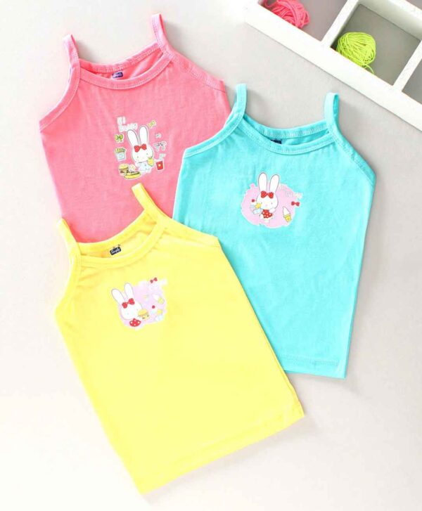 Singlet Slips Bunny Print Pack of 3