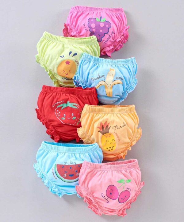 Bloomers Fruits Print Pack of 7