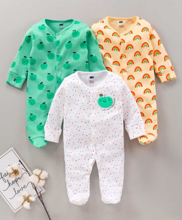 Full Sleeves Sleep Suits Pack of 3