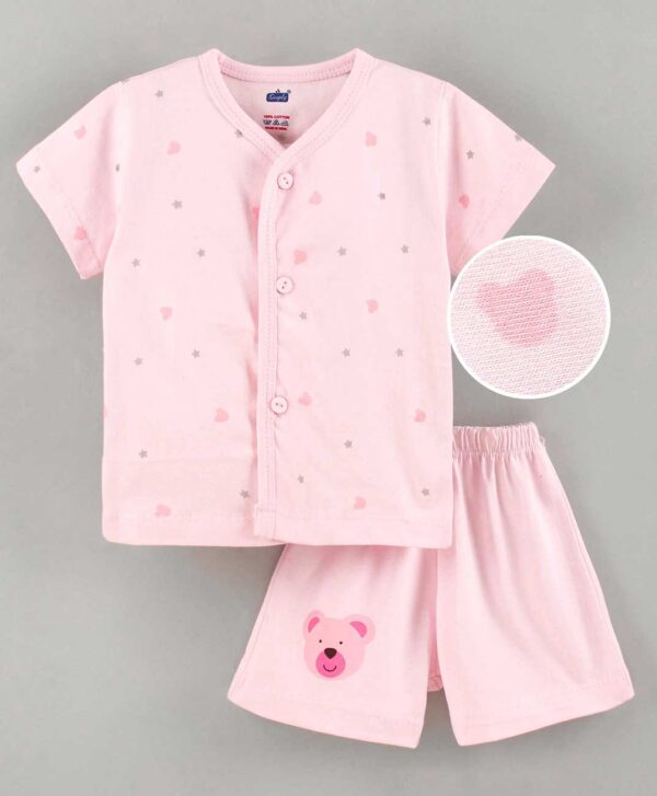 Half Sleeves Shorts Set Star Print