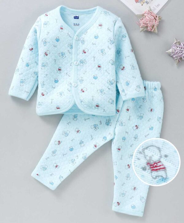 Full Sleeves Night Suit Printed