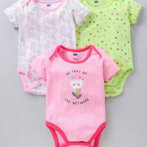 Half Sleeves Onesies Pack of 3