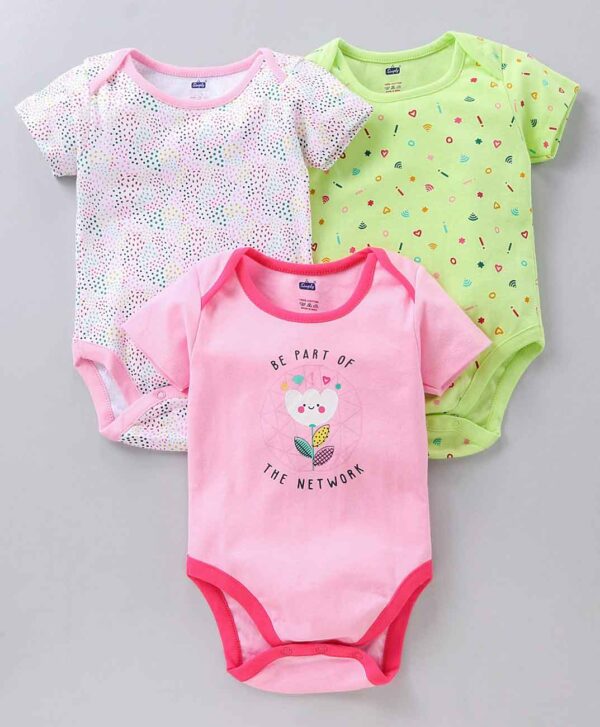 Half Sleeves Onesies Pack of 3