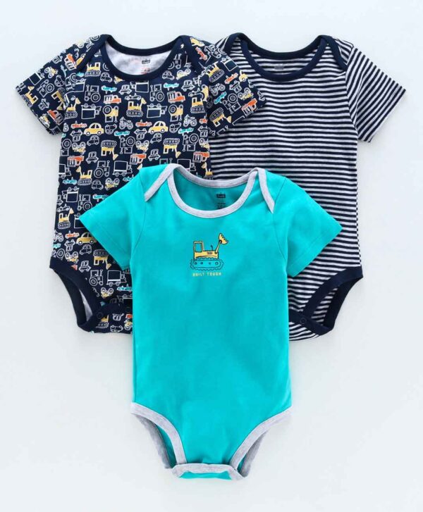 Half Sleeves Onesie Pack of 3