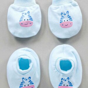 Cotton Mittens & Booties Set Printed