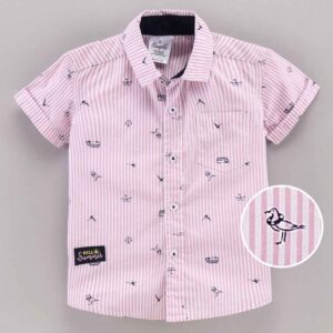 Half Sleeves Shirt Bird Print