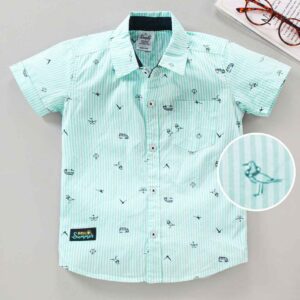 Half Sleeves Shirt Striped & Multi Print