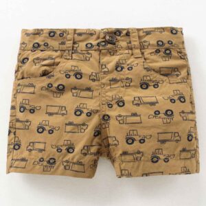 Knee Length Shorts Vehicles Print