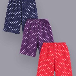 Knee Length Shorts Polka Print Pack of 3