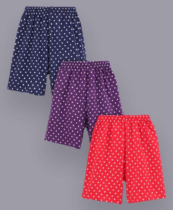 Knee Length Shorts Polka Print Pack of 3