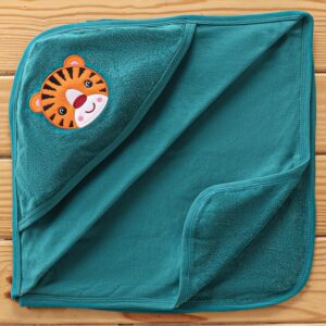 Terry Hooded Bath Towel & Wrapper Tiger Embroidery
