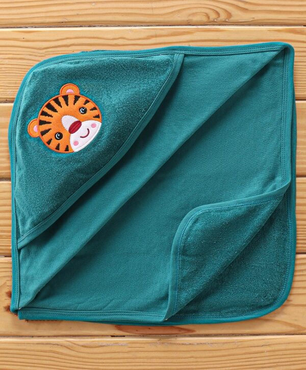 Terry Hooded Bath Towel & Wrapper Tiger Embroidery