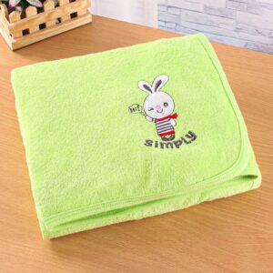 Terry Hand & Face Towels With Bunny Print
