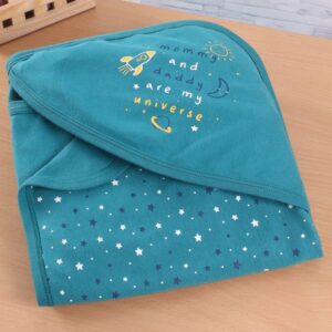 Interlock Hooded Towel & Wrapper Text Print
