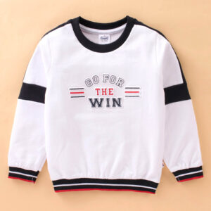 Full Sleeves Sweatshirt With Text Print
