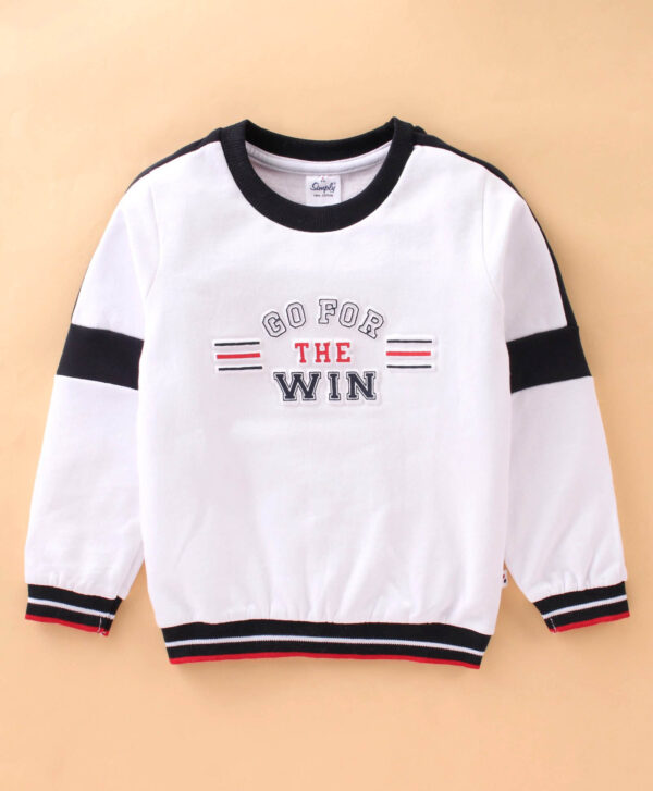 Full Sleeves Sweatshirt With Text Print