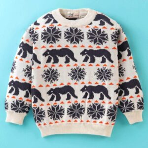 Full Sleeves Sweater Floral & Animal Print