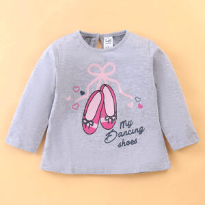 Full Sleeves Top Ballerina Shoes Print