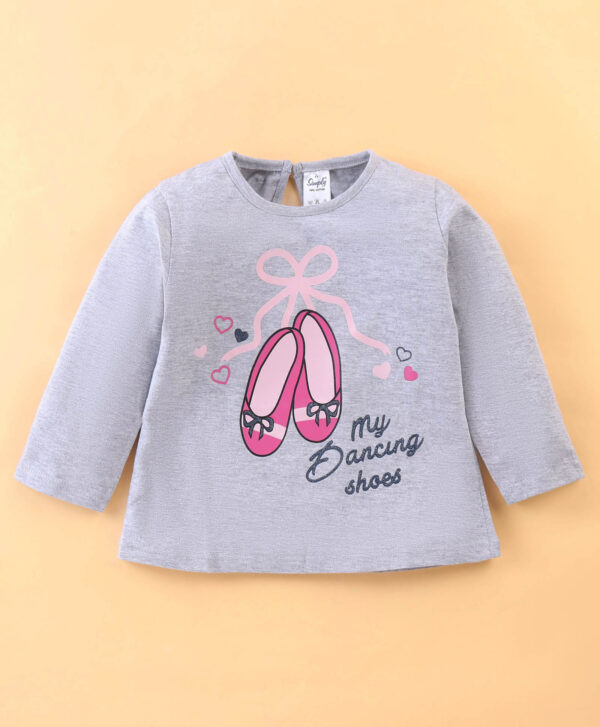 Full Sleeves Top Ballerina Shoes Print