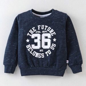 Full Sleeves Sweatshirt With Text Print