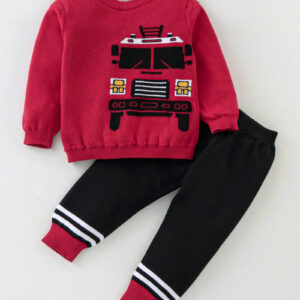 Full Sleeves Baby Sweater and Pant Set Vehicle Design
