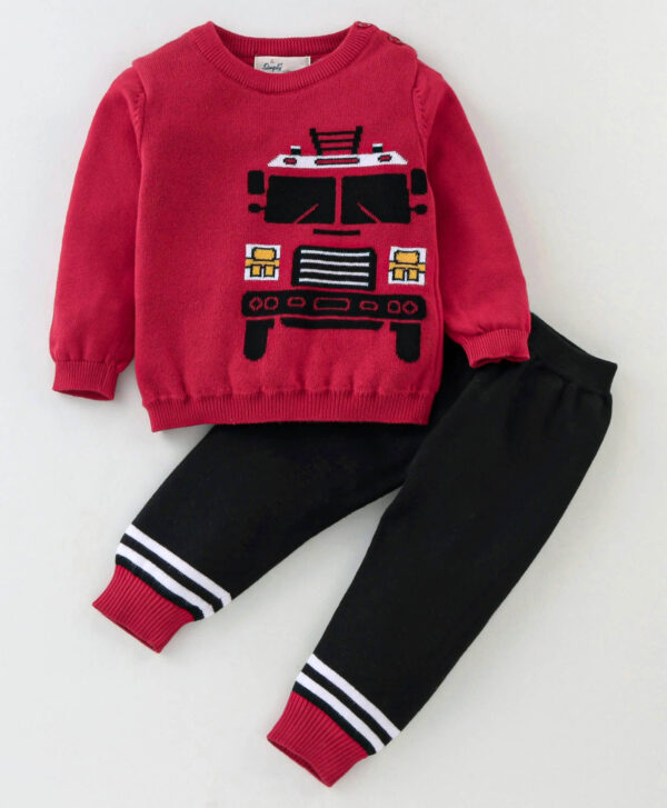 Full Sleeves Baby Sweater and Pant Set Vehicle Design
