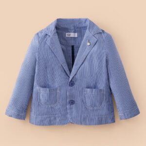 Full Sleeves Partywear Blazer - Blue Stripes