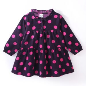 Full Sleeves Polka Dots Printed Frock