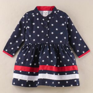 Full Sleeves Frock Star Print