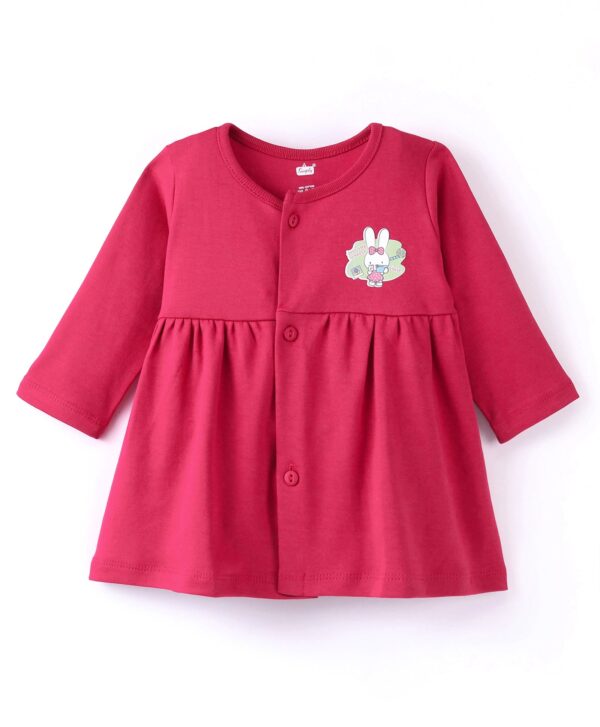 Full Sleeves Frock Bunny Print - Image 2