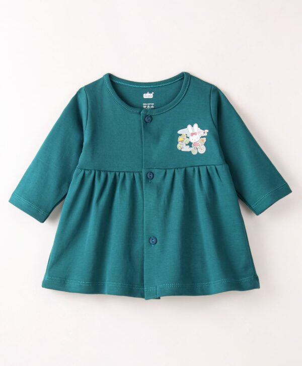 Full Sleeves Frock Bunny Print - Image 3