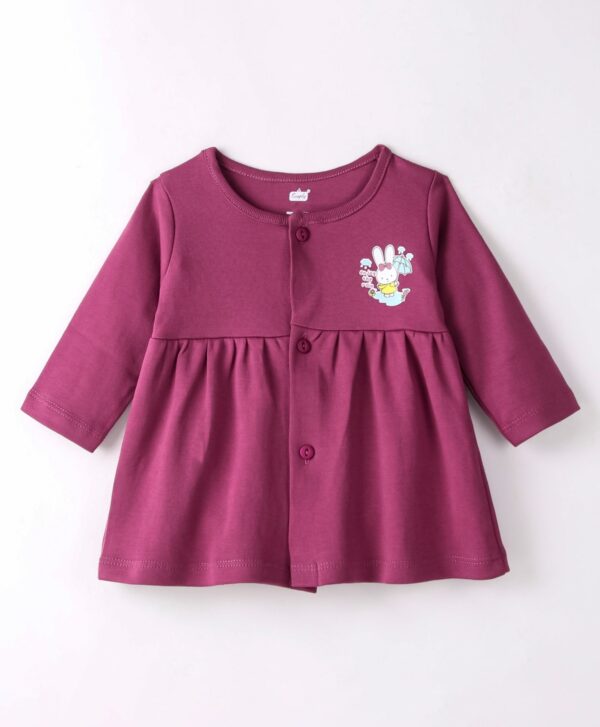 Full Sleeves Frock Bunny Print
