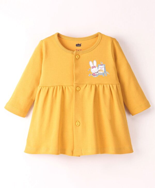 Full Sleeves Frock Bunny Print - Image 6
