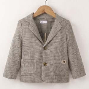 Full Sleeves Partywear Blazer - Checks Design