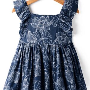 Frill Sleeves Frock with Floral Print