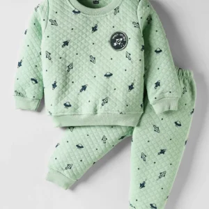 Full Sleeves Space Theme Printed Winter Co-Ord Set