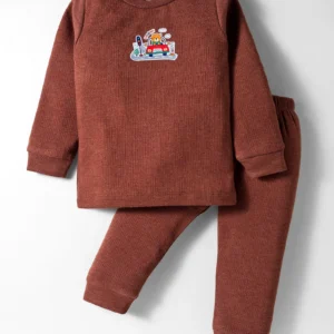 Full Sleeves Thermal Set With Animal & Vehicle Print