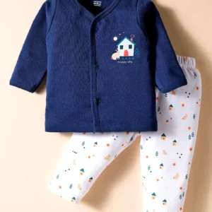 Full Sleeves Jungle Theme Printed Night Suit