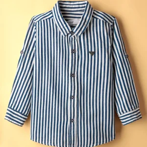 Full Sleeves Striped Shirt - Navy Blue