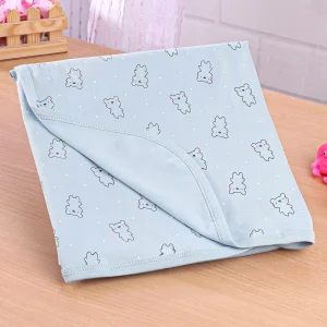 Interlock Towel & Wrapper With Bunny Printed