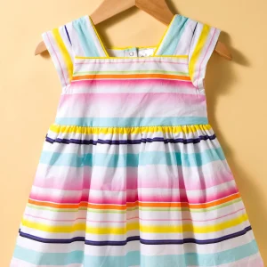 Sleeveless Striped Frock