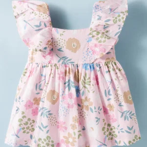Frill Sleeves Floral Printed Frock