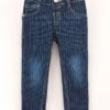 Full Length Striped Denim Jeans