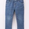 Full Length Striped Denim Jeans - Image 2